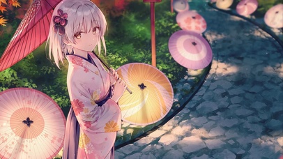 温馨庆典灯火小路少女