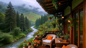山居观溪小屋