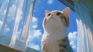 蓝天轻松猫猫
