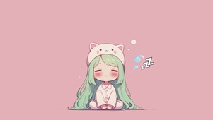 早起上班的插画女孩