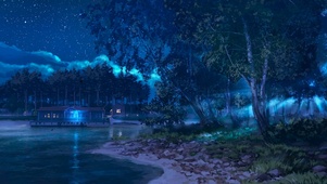 星空湖泊夜景