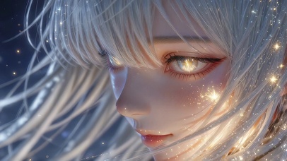 光影银发少女高清4k