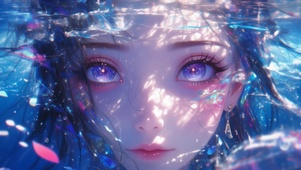 水下眼睛里有星星