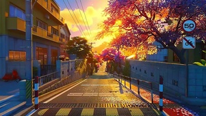 异环城市街道风景
