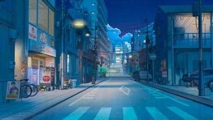 京东夜晚城市街道