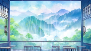 清新动漫场景 绿色解压
