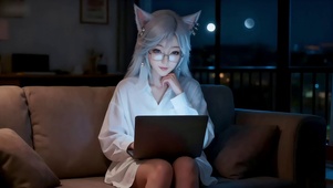工作的女孩