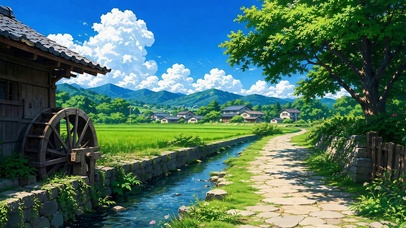 乡野清溪的盛夏