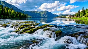 治愈小河流水4K
