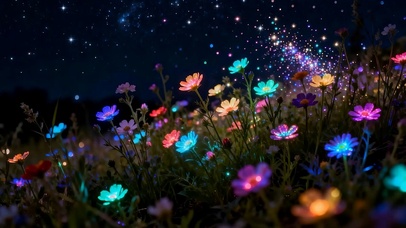 夜景护眼树木