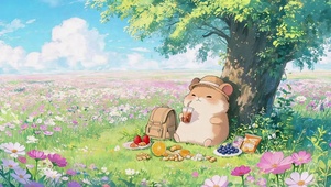 春日花田仓鼠野餐