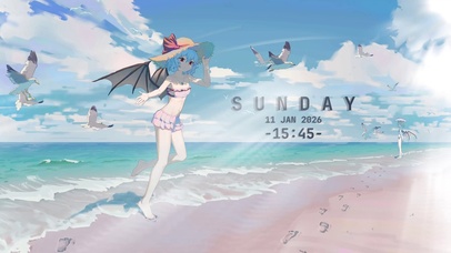 沙滩上の蕾米莉亚