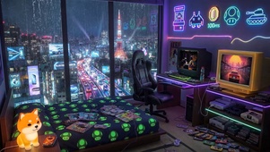 雨夜霓虹房间