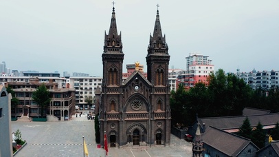 4k沈阳小南天主教堂宗教文化