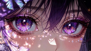 紫眸蝶影·闪耀二次元少女