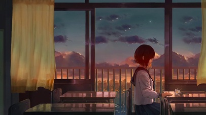 夕阳教室少女