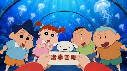 蜡笔小新水族馆诸事皆顺