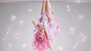粉色甜心倒挂粉发美少女