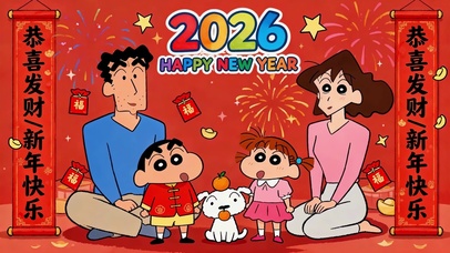 2026欢乐新年小新一家