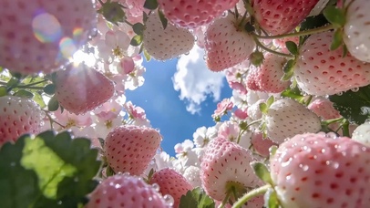 阳光粉色草莓
