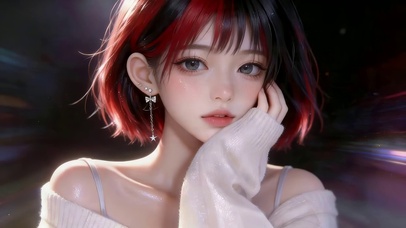 可爱短发女孩