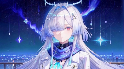 夜城极光银发少女莫宁