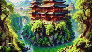 郊外古风建筑