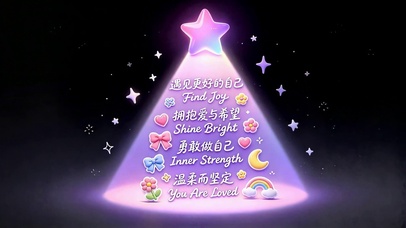 渐变星光励志治愈文字壁纸