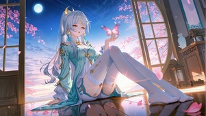 高马尾萝莉女孩兹白