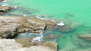 4K 海水礁石