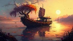黄昏风景壁纸