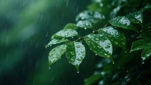 雨中绿叶给予的心灵SPA