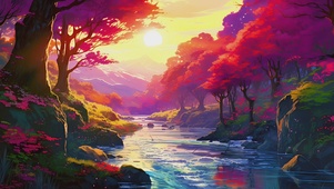 生机勃勃山水间