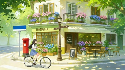 花店街角午后