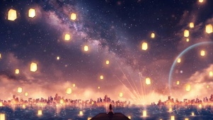 城市夜晚花灯