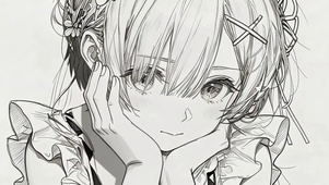 可爱简笔画少女