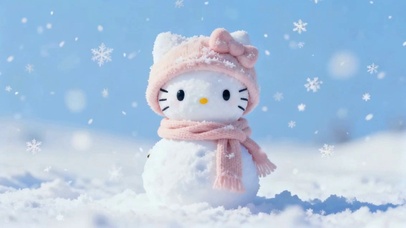 雪中HelloKitty