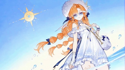 海边白裙少女西格莉卡