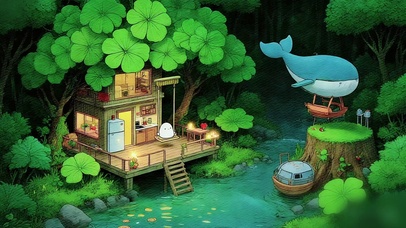 四叶小屋和鲸鱼汽船