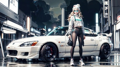 女孩汽车