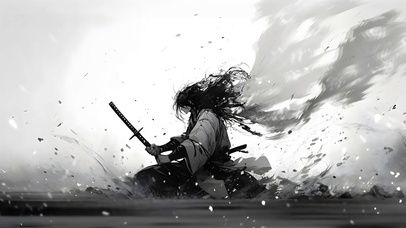 水墨武士