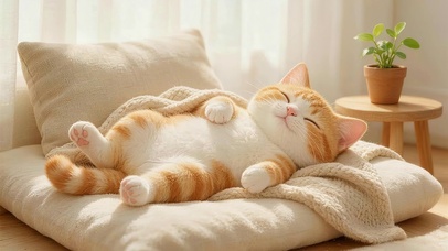 懒散的猫咪