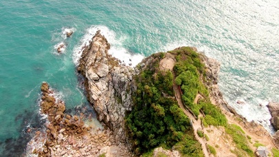 4K海边礁石岛屿自然风光