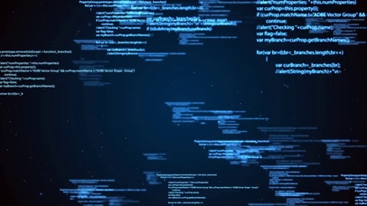 4k蓝色科技数据代码背景