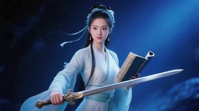 古风美女研习剑法1