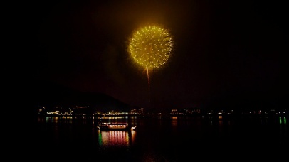 4K富士山河口湖烟火