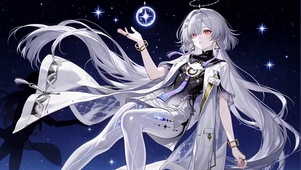 星空银发美少女莫宁