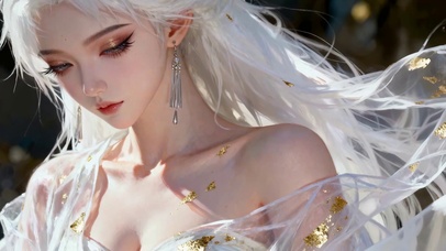 纯欲古风绝美萝莉白发唯美少女