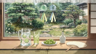 山林茶桌清新景