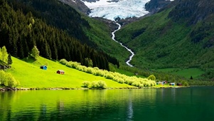 护眼绿景山川河流